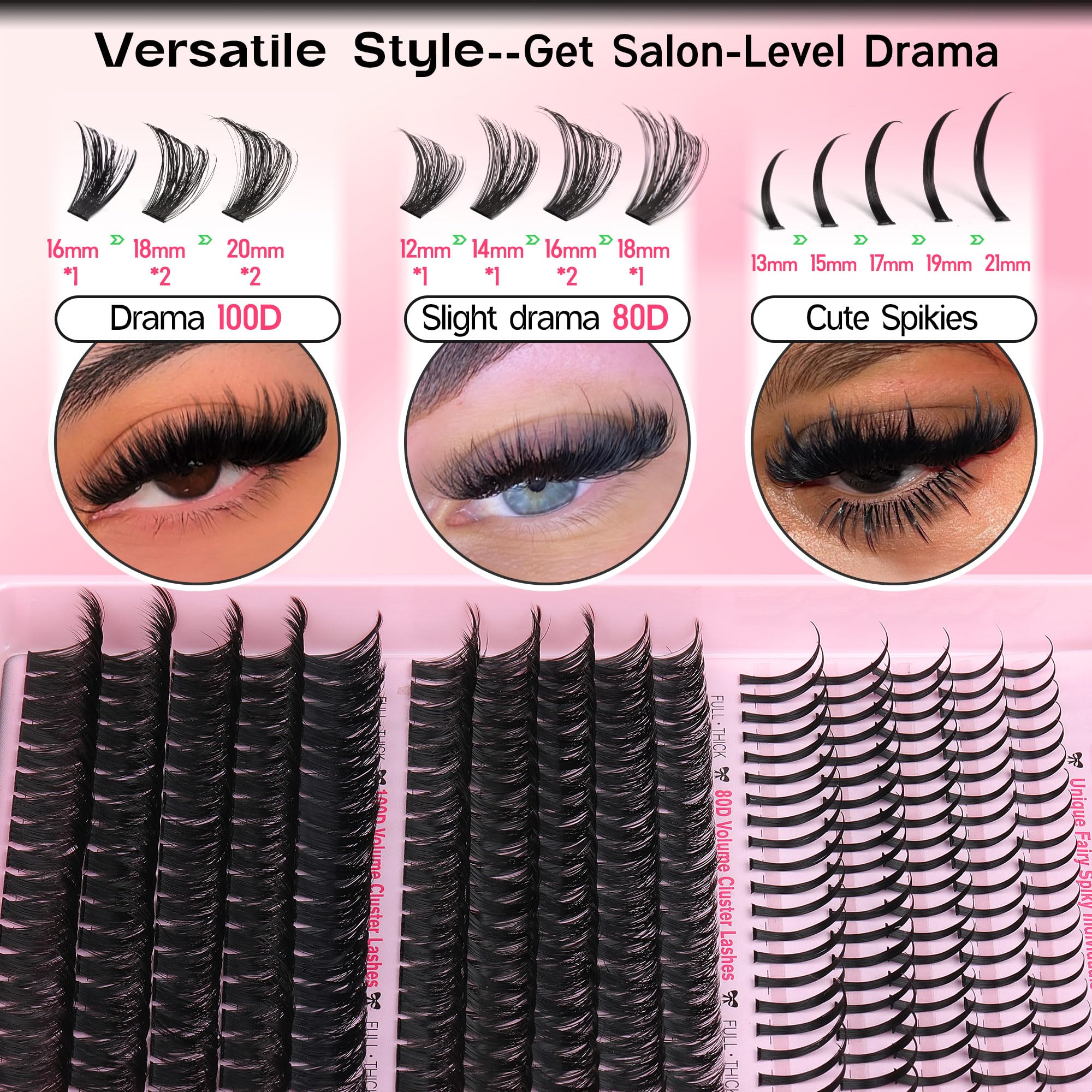 Goddvenus kit cils 295 pièces pour volume modulable.