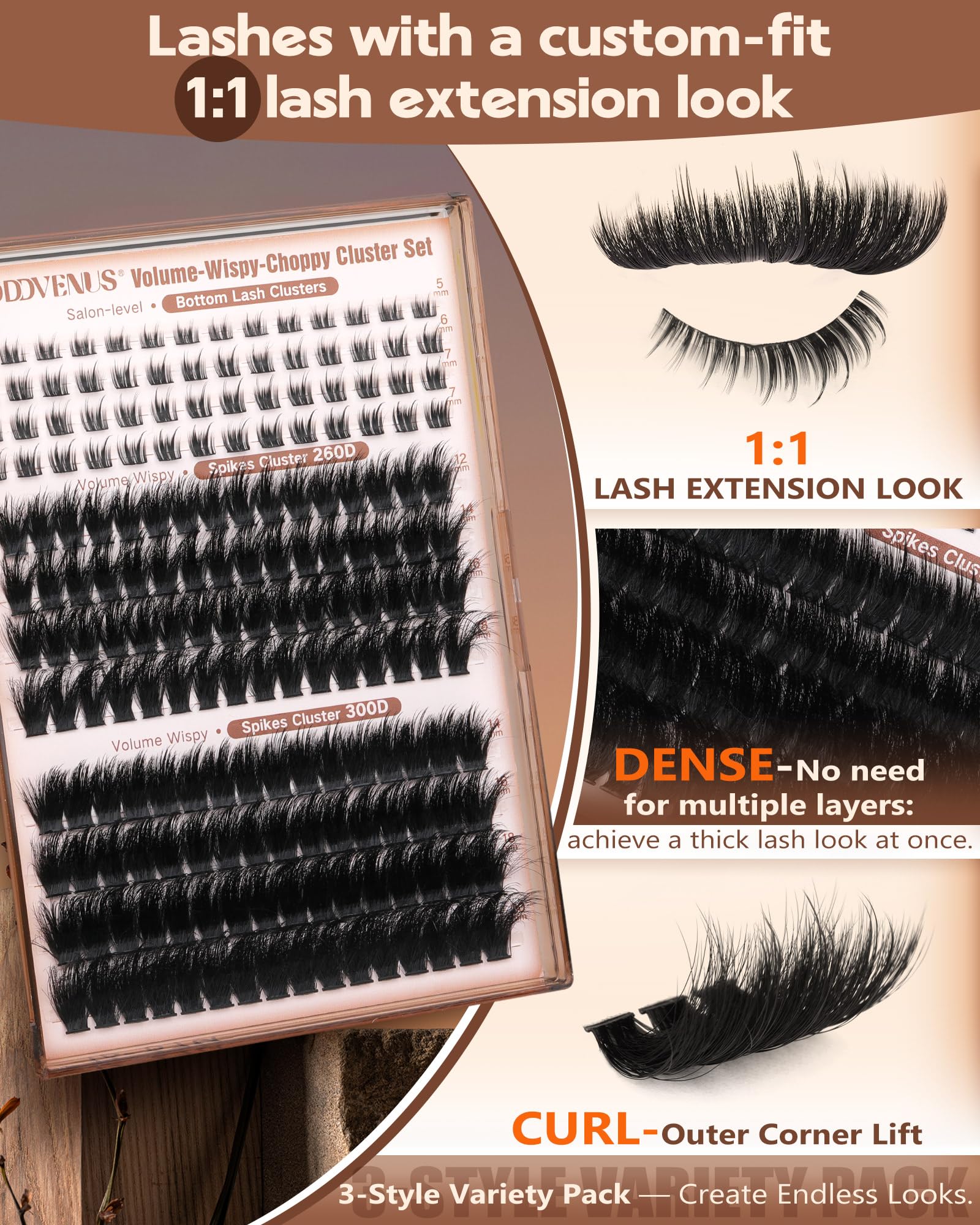 Goddvenus kit complet cils hauts et bas pour un look salon à domicile.