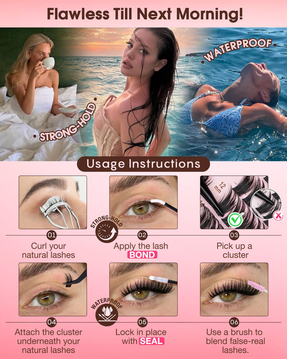 Goddvenus kit fait maison cils manga, utilisation simple et efficace.