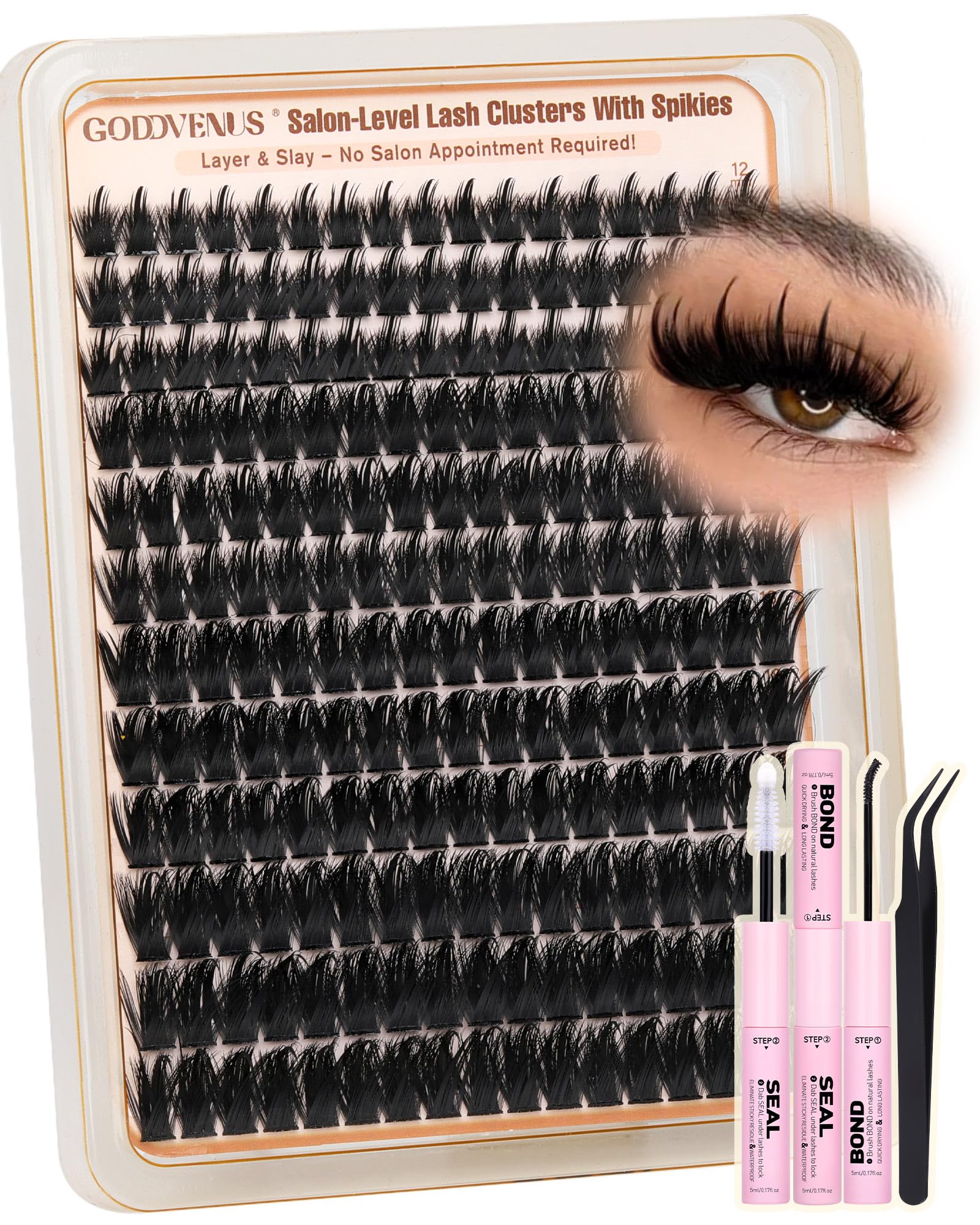Goddvenus Manga Lash Clusters avec pointes pour un volume texturé et un regard audacieux.