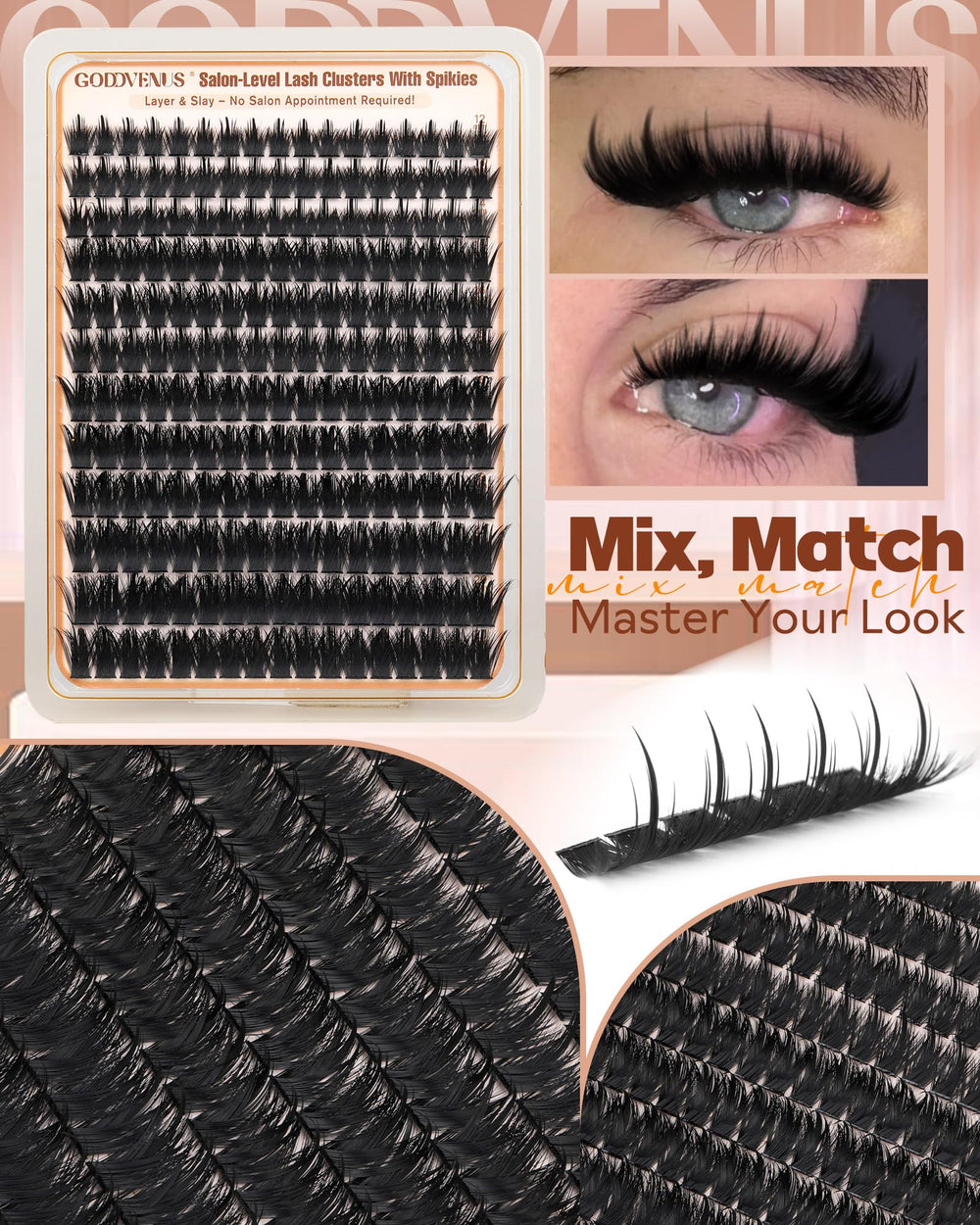 Goddvenus extensions cils réutilisables pour un usage durable.