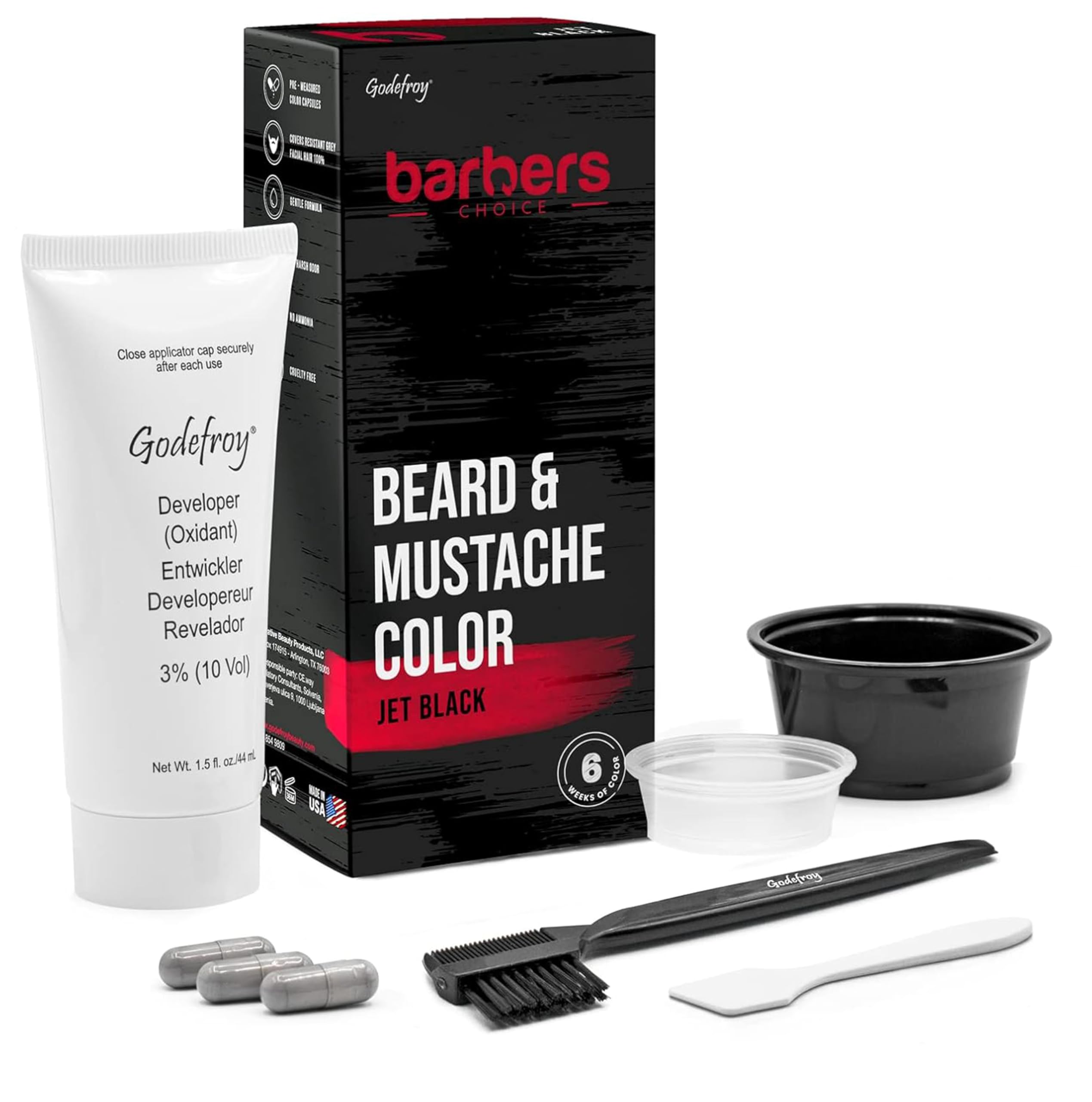 Godefroy Barbers Choice applicateur precis pour barbe et moustache