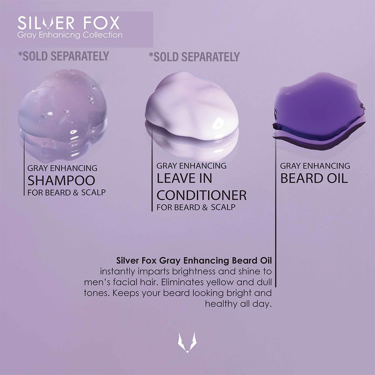 Godefroy Silver Fox: brillance naturelle barbe après utilisation.