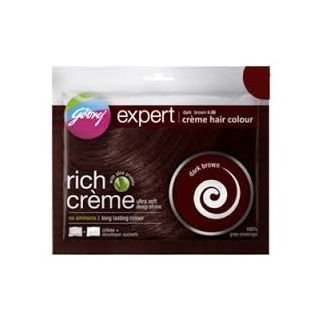 Godrej Expert creme coloration brun foncé, lot de 5, couleur uniforme et longue tenue