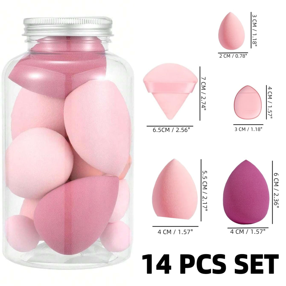 GOERTI éponge beauté 14 pièces – forme goutte pour précision sur les détails