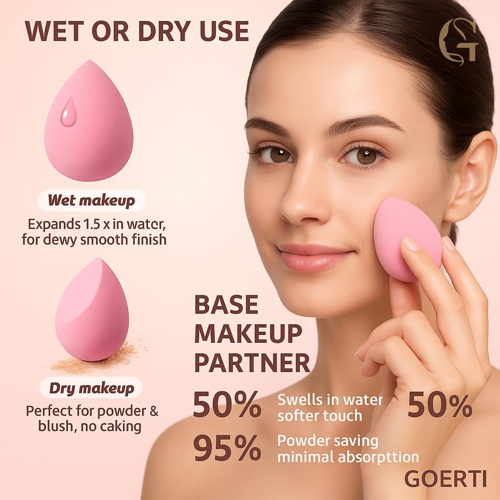GOERTI éponge beauté 14 pièces – pouce poudre mini pour retouches propres