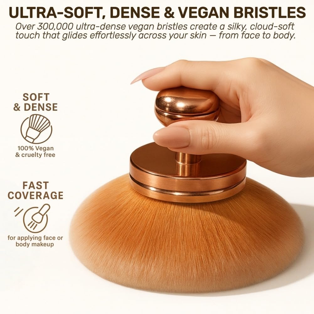 Pinceau GOERTI bronzage-visage-corps précision pour teint uniforme.