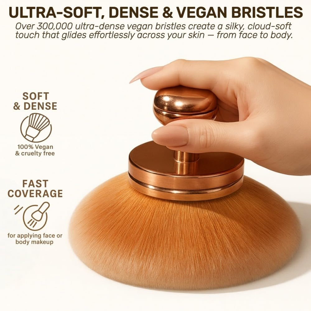Pinceau GOERTI bronzage-visage-corps précision pour teint uniforme.