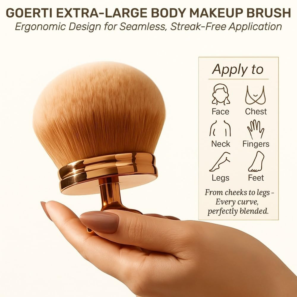 Pinceau GOERTI diffusion-douce pour bronzage sans stries.