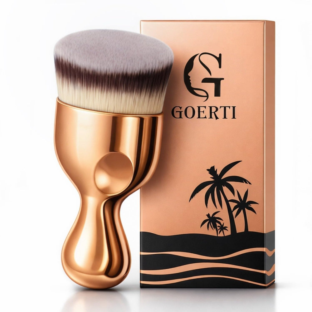 Pinceau Kabuki GOERTI incline pour le visage, couvrance naturelle et uniforme.