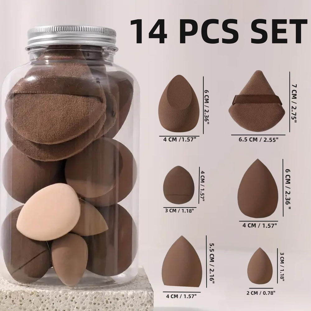 GOERTI pouffes triangle velours grands pour une application douce sur le visage.
