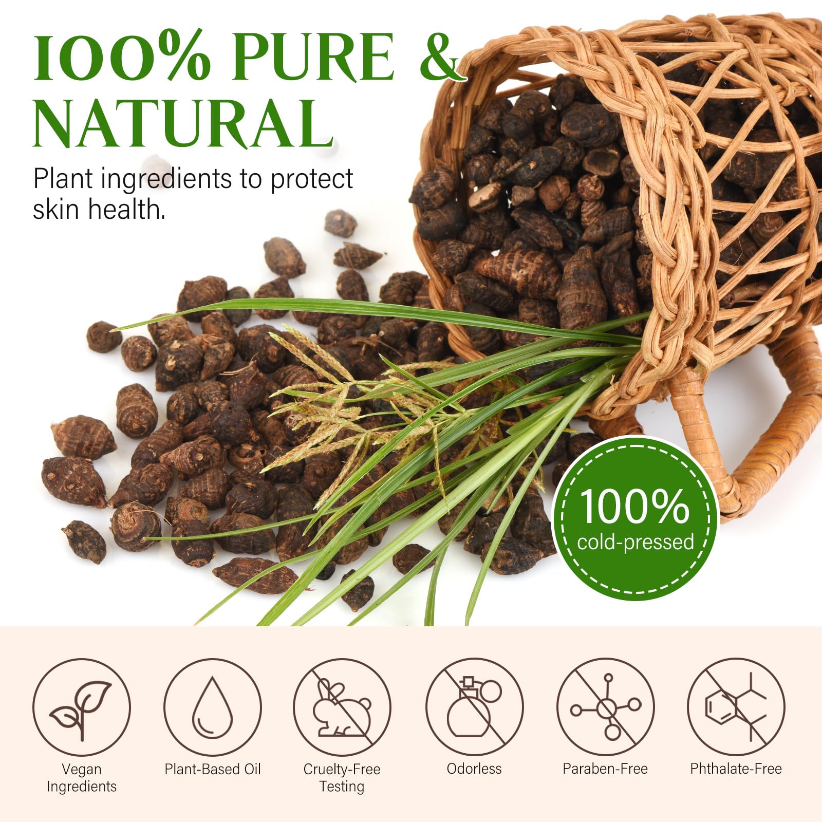 Hydratation en profondeur GOGIFTGO Cyperus Rotundus – peau souple