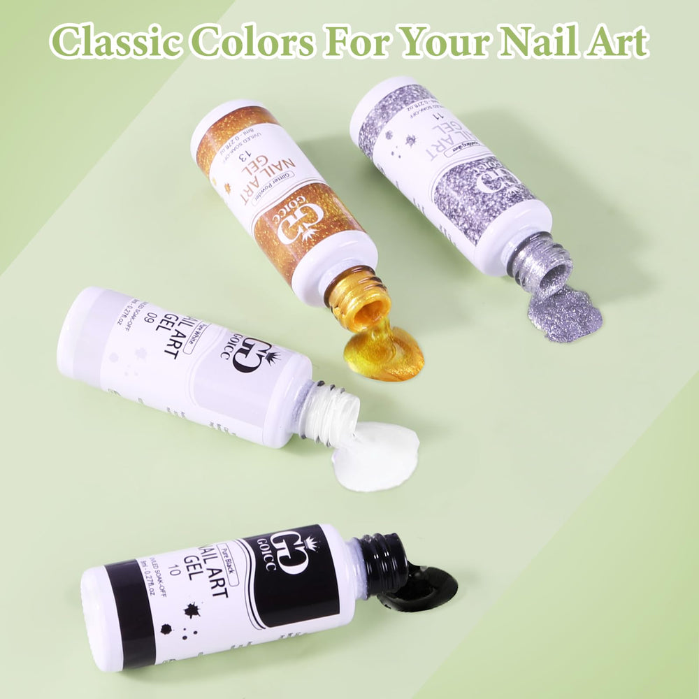 GOICC gel noir — couleur dense pour contours marqués.