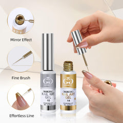 GOICC pinceau fin intégré pour tracés précis sur ongles