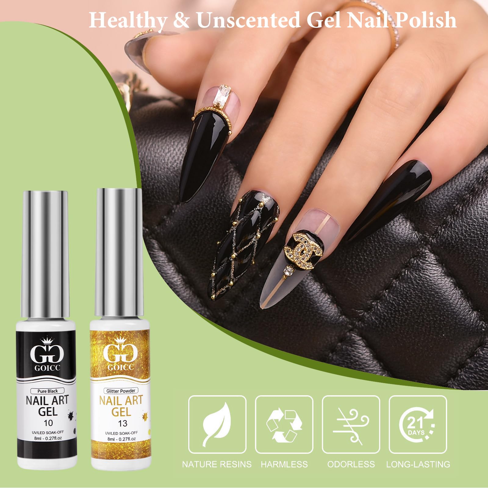 GOICC coffret art ongles — ensemble tout-en-un pour créations variées.