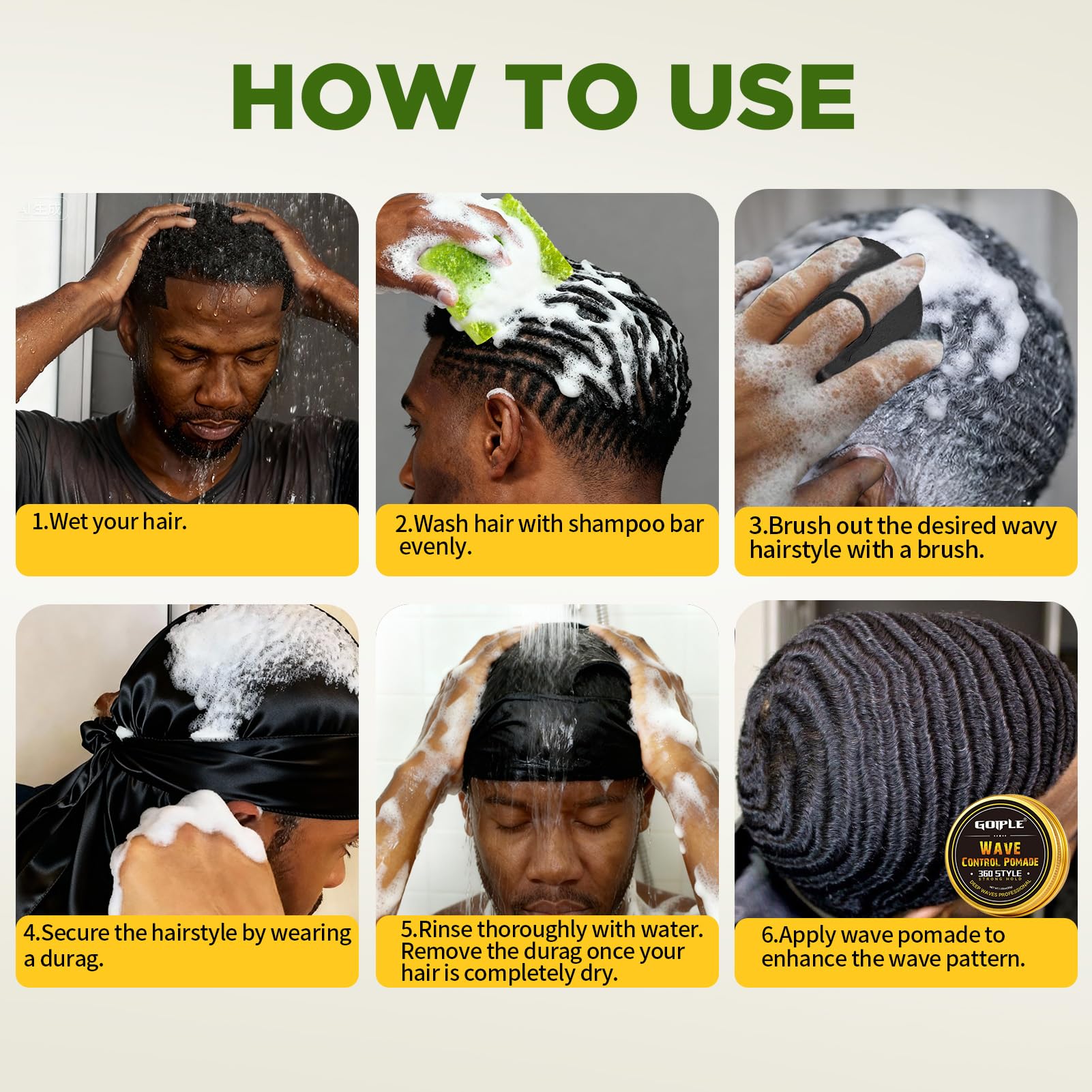 Goiple 360 waves definition after wash visual supports precise styling