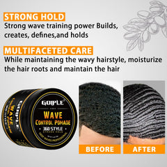Goiple 4oz wave pomade for durable hold and textured waves