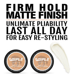 Goiple argile-coiffage met en valeur texture naturelle et volume.