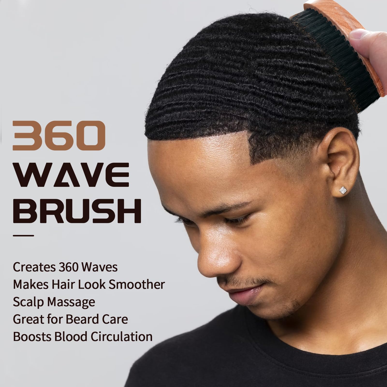 Goiple brosse 360° en dureté medium pour un style polyvalent