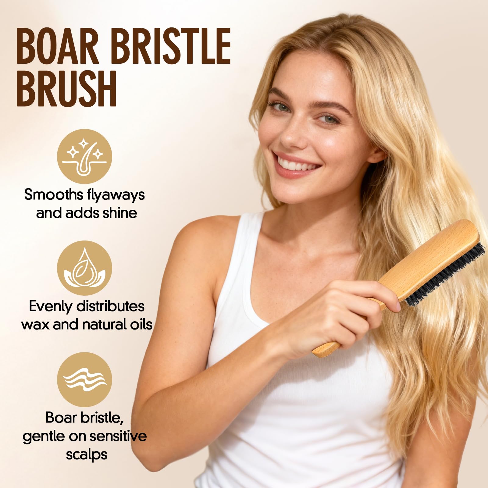 Goiple brosse contours cheveux pour délimiter les mèches fines