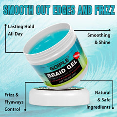 Goiple Gel de braidage, contrôle des bords sans résidus