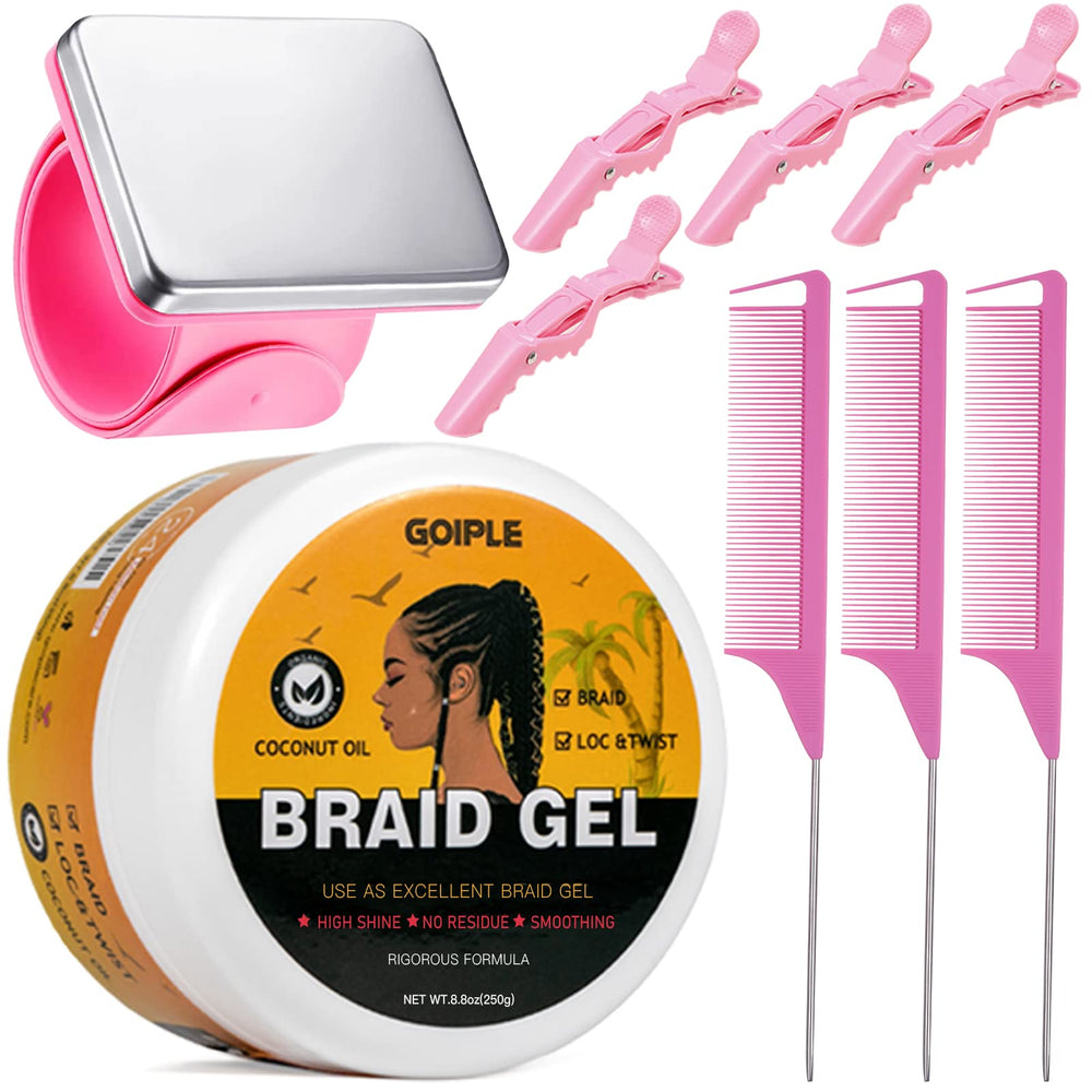 Goiple gel-coiffant-tresses-extreme: fixation durable pour des tresses nettes et lisses.