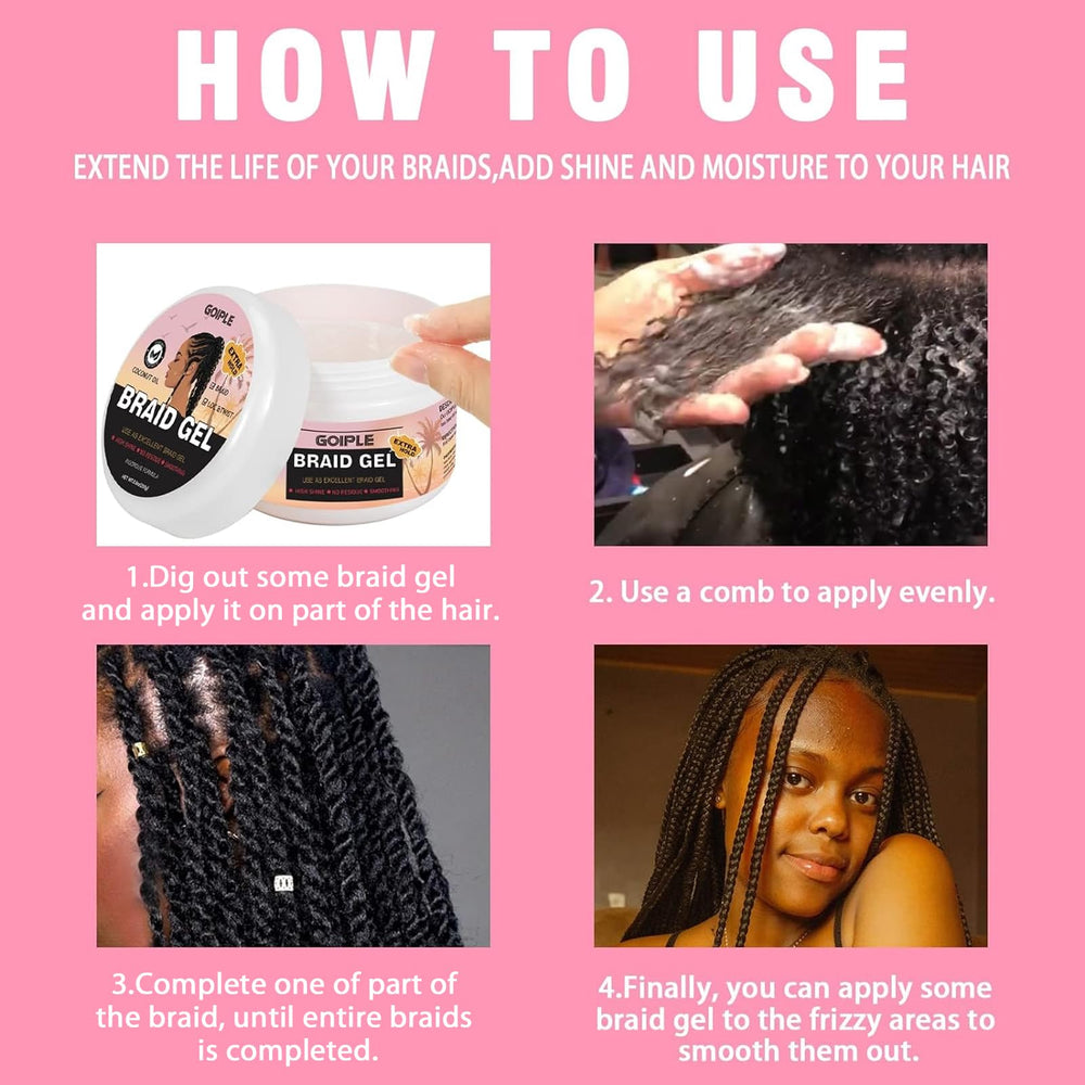 Goiple Gel Ingrédients Naturels apaise et nourrit les cheveux.