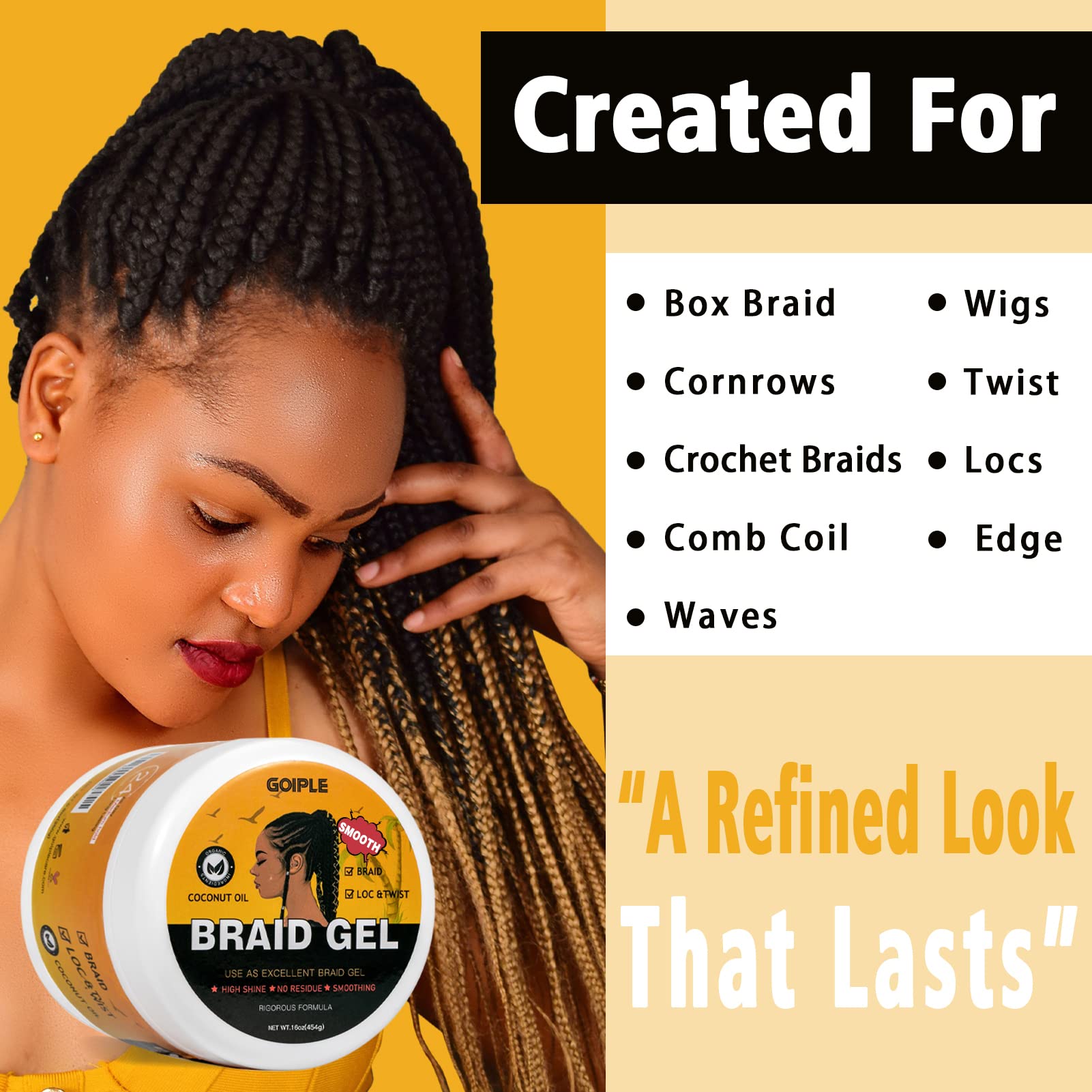 Goiple gel tous types cheveux: sans résidus et sans accumulation.