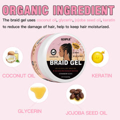 Goiple Gel Tresses Lissage Bordures améliore le lissage des bords.