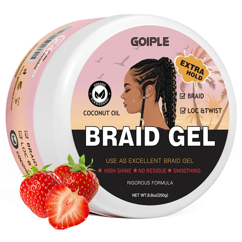 Goiple Gel Tresses Tenue Extrême maintient des tresses impeccables.