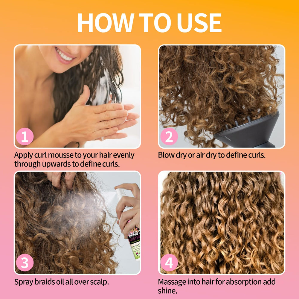 Goiple Huile Nattes - matin: réveil du cuir chevelu et des nattes.