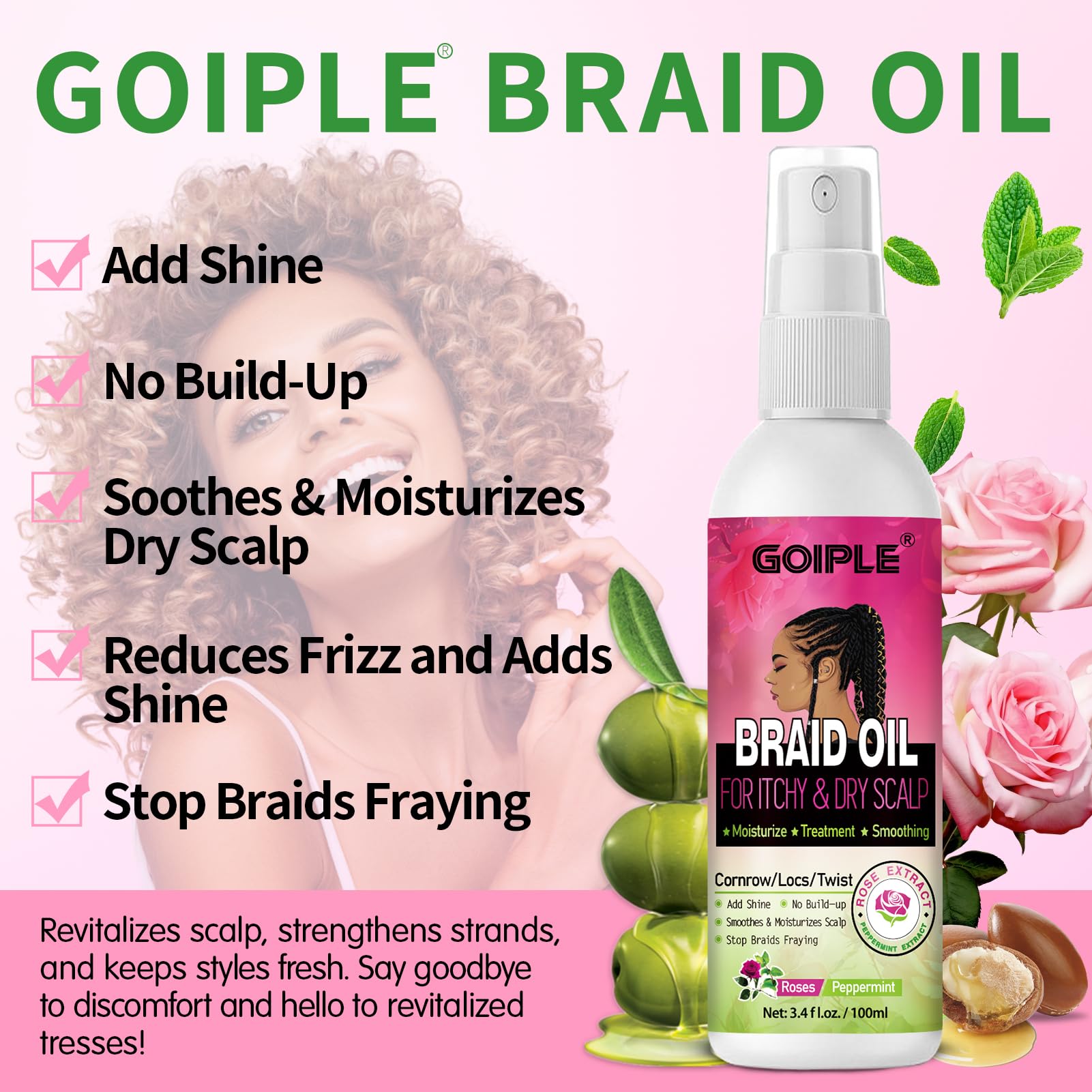 Goiple Mousse Boucles - finition: brillance durable sans effet carton.