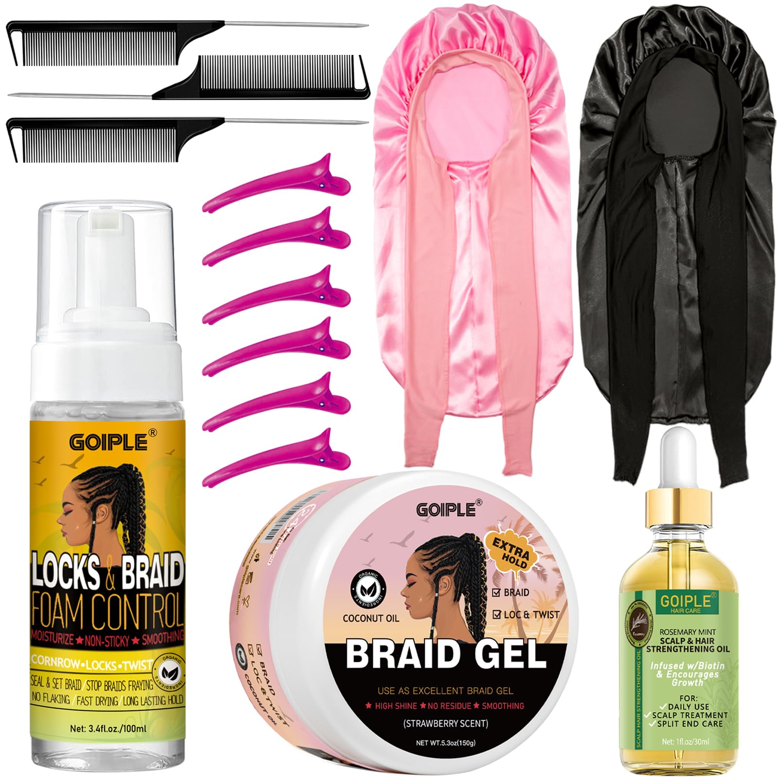 Goiple Mousse tressage adhérence extrême pour une tenue durable.