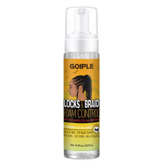 Goiple Mousse tresses appliquée montre un maintien durable et une texture douce.