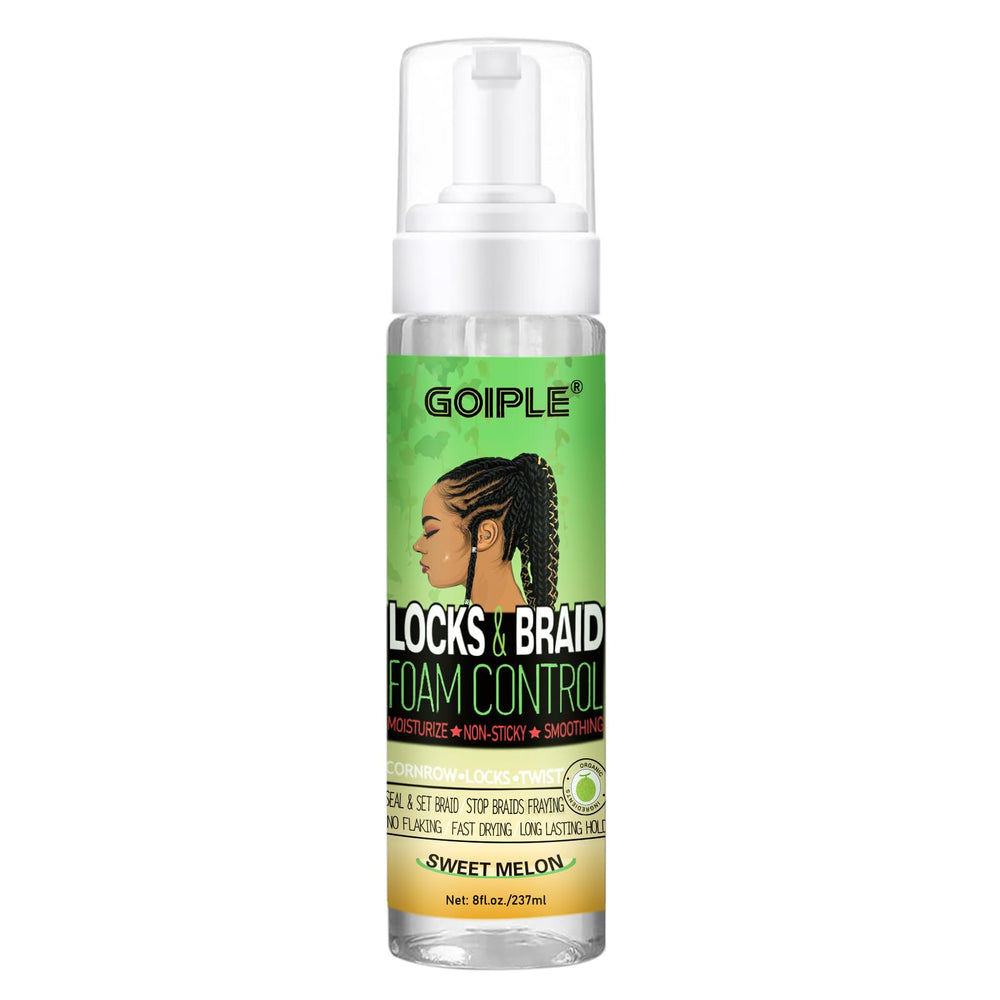Goiple mousse pour tresses – bouteille 8oz, tenue longue et hydratation.