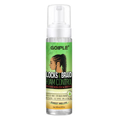 Goiple mousse pour tresses – bouteille 8oz, tenue longue et hydratation.
