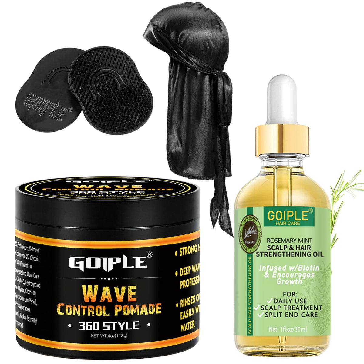Goiple natural wave pomade jar for men delivers definition and shine