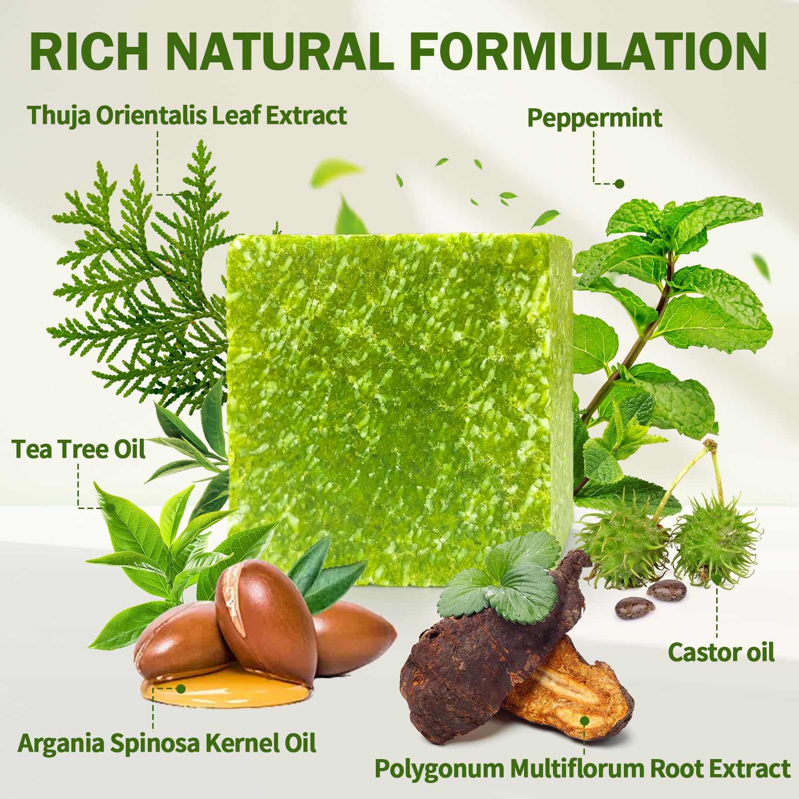 Goiple shampoo bar with shea butter tea tree rosemary for scalp nourishment and wave clarity