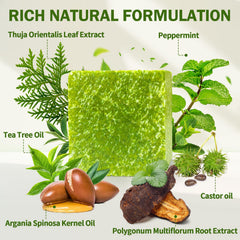 Goiple shampoo bar with shea butter tea tree rosemary for scalp nourishment and wave clarity
