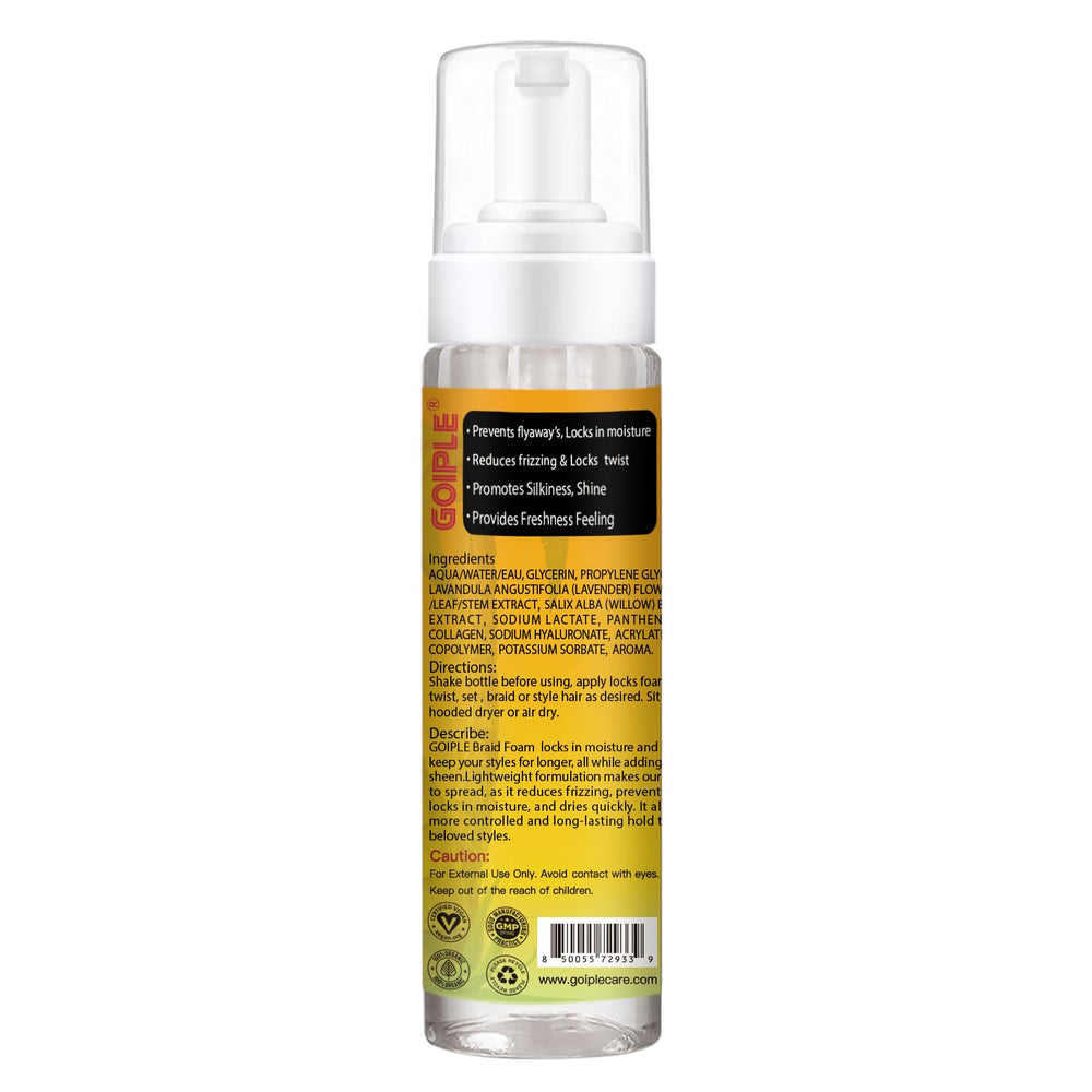 Goiple Utilisation quotidienne tresses – mousse légère et rapide.