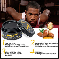Goiple Wave Pomade – application mains: facilitation du coiffage rapide et précis.