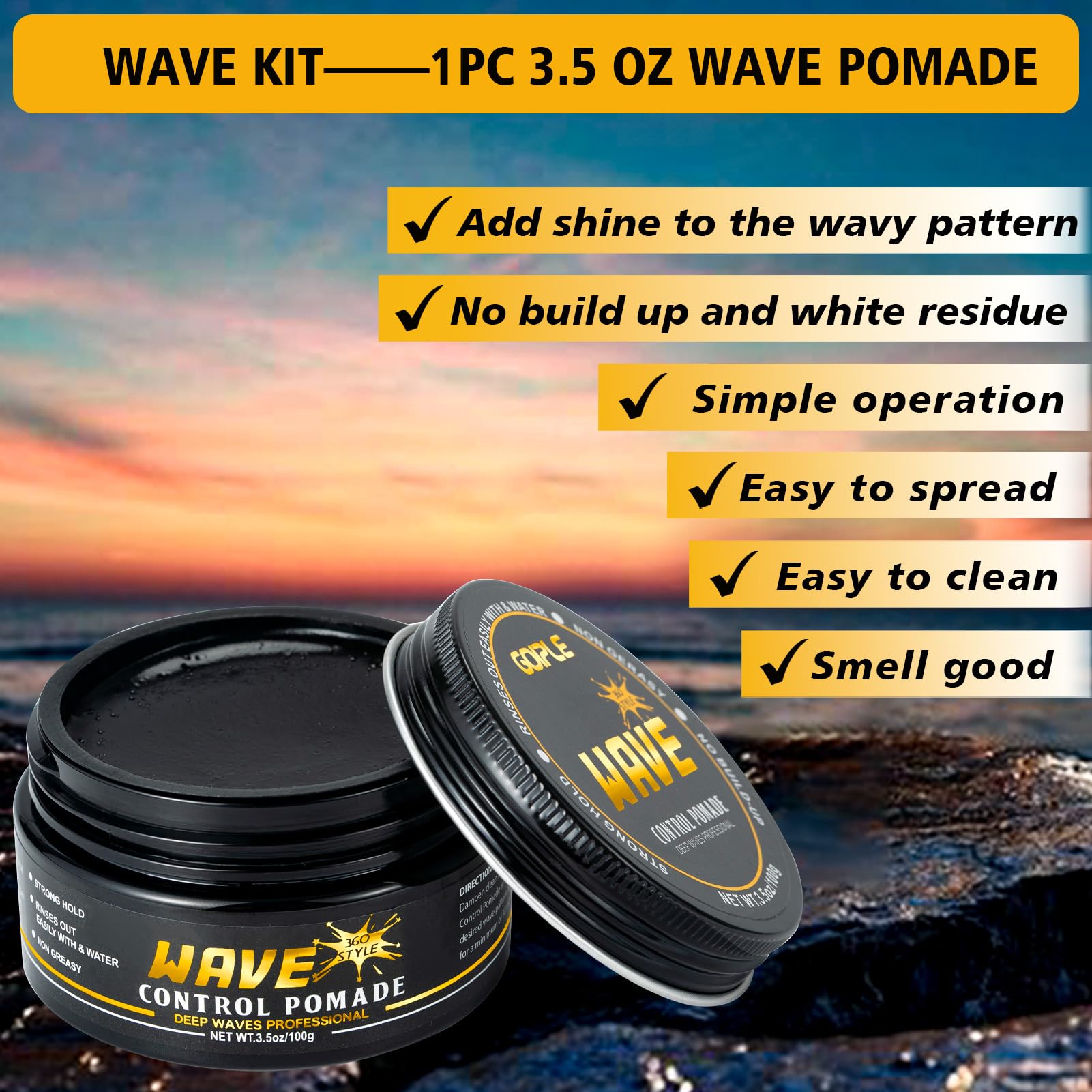 Goiple Waves du-rag en soie, douceur et respiration pour protéger les vagues.