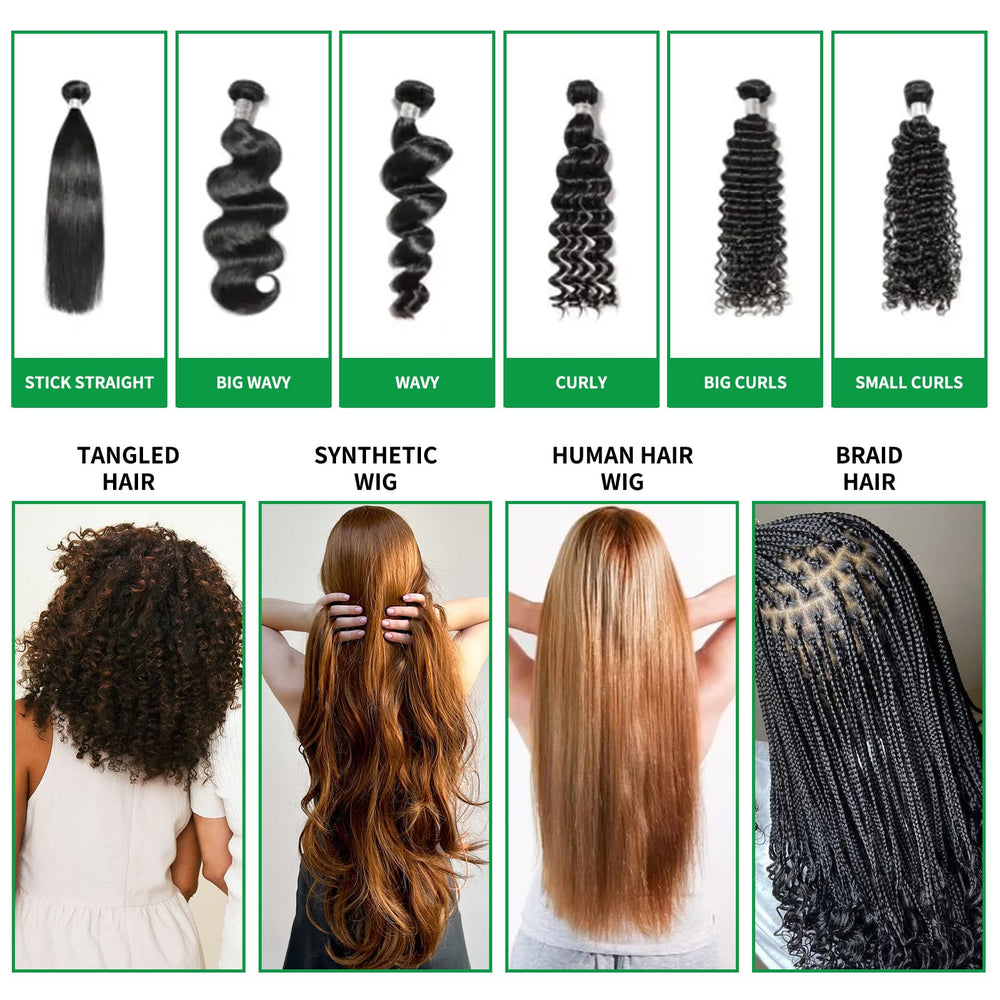 Goiple Wig Milk Spray contient aloe pour conditionner et ajouter de l’éclat.