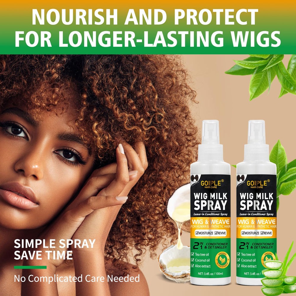 Goiple Wig Milk Spray facilite le coiffage quotidien.