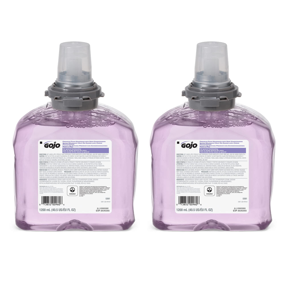 GOJO savon mousse premium Cranberry recharge 1200 ml emballage scelle pour l hygiène