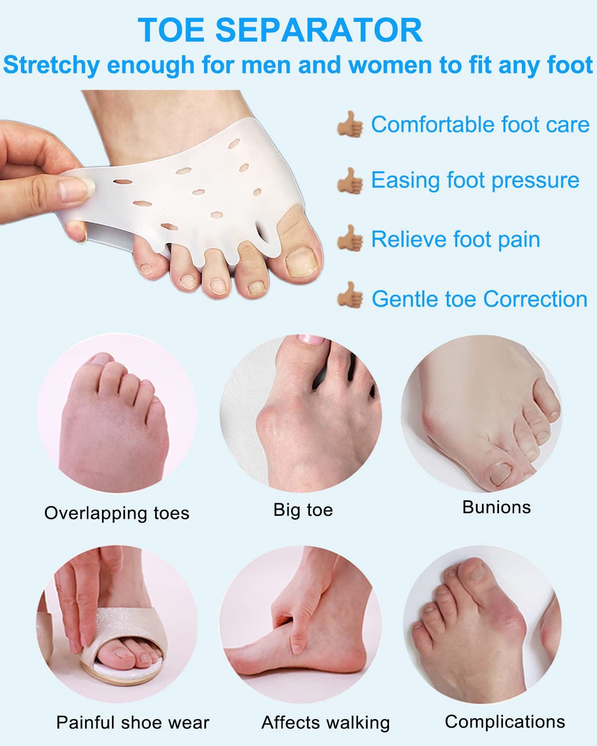 Golbylicc correcteur hallux valgus pour un alignement doux des orteils