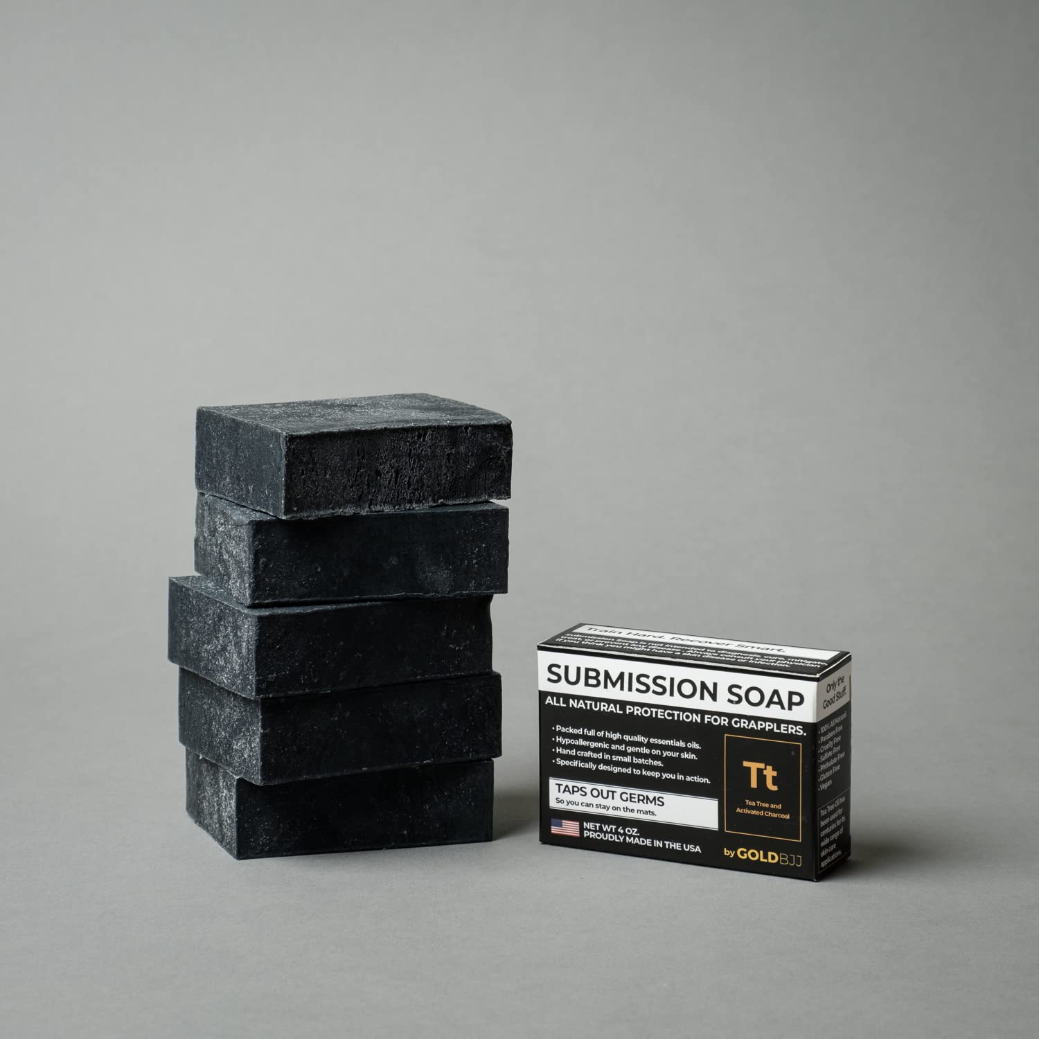 Gold BJJ savon-emballage-recyclable-informations: emballage recyclable et informations claires.