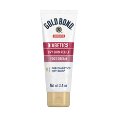 Gold Bond crème-pieds-relief-peau-seche – Bouteille 3,4 oz pour hydratation rapide.