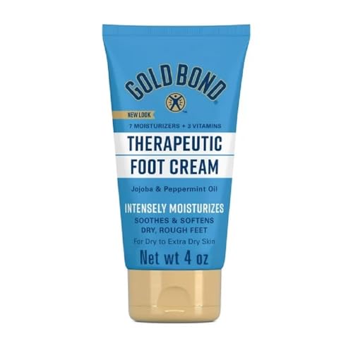 Gold Bond Crème Pieds thérapeutique—application, soin quotidien non gras et nourrissant.