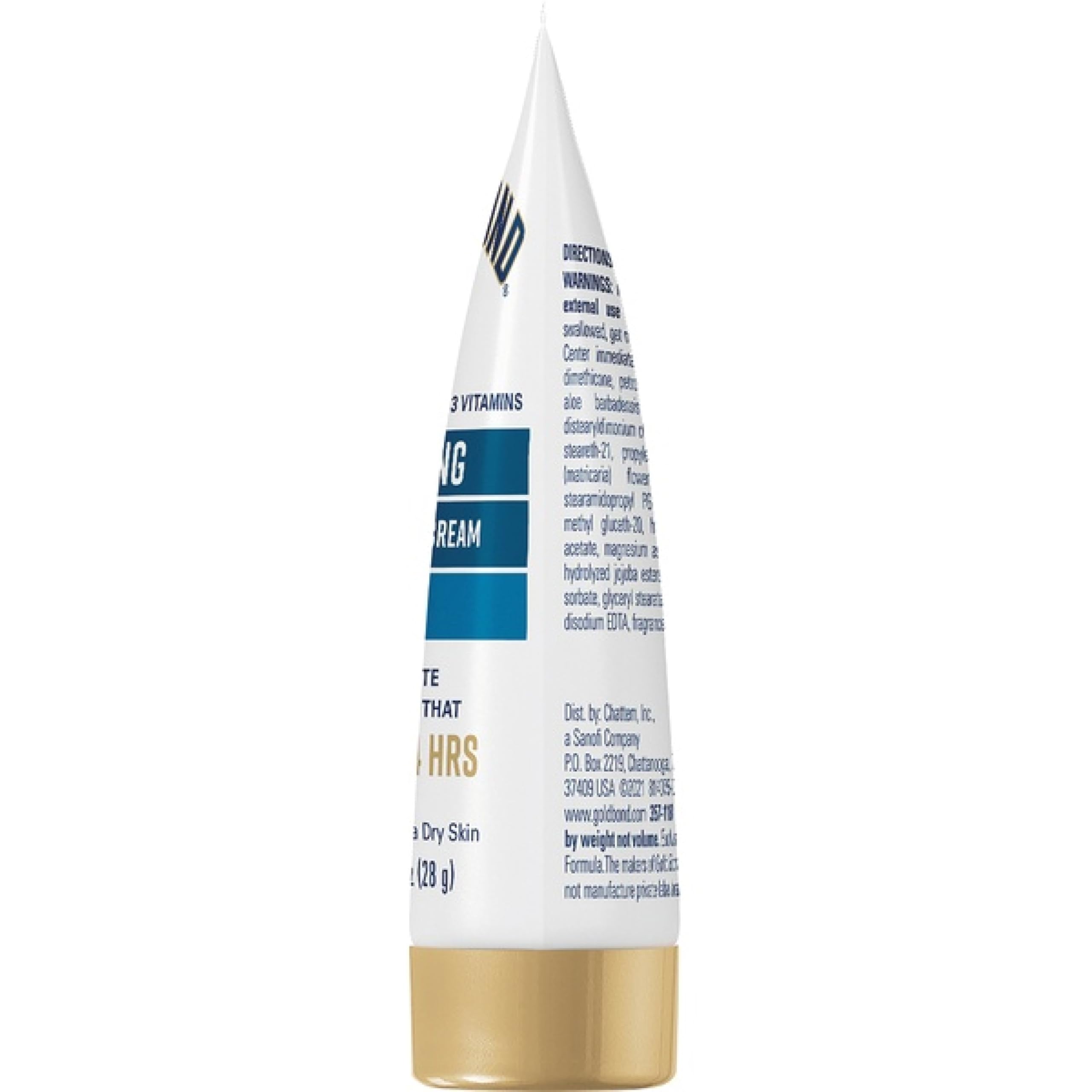 Format portable Gold Bond Ultimate Skin Therapy, idéal en voyage.